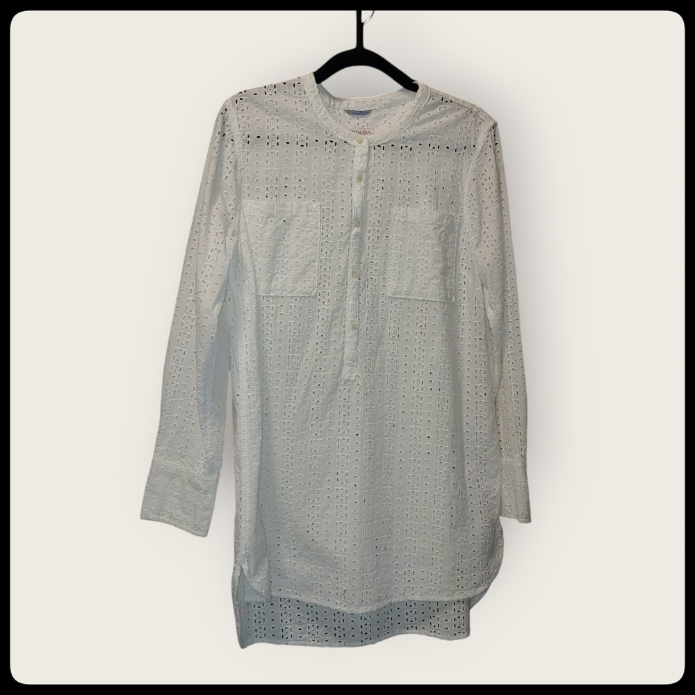 Merona White Eyelet Blouse